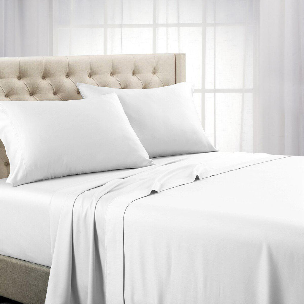 Split King Sheet Set - Heavyweight 1000 Thread Count-Royal Tradition-White-Egyptian Linens